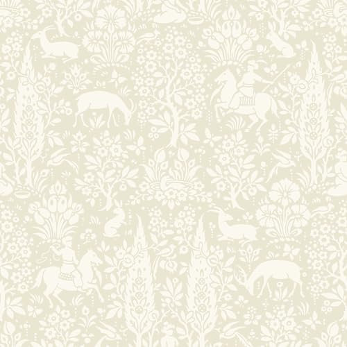 Crown Wallcoverings Woodland Wallpaper Cream M1165 Full Roll