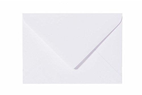 25 Briefumschläge B6 DIN (12,5 x 17,6 cm) Weiß, Verschluss-Technik: Feuchtklebend mit Dreieck Lasche mit Innenfutter (Weiß) ! Grammatur: 120 g/m²