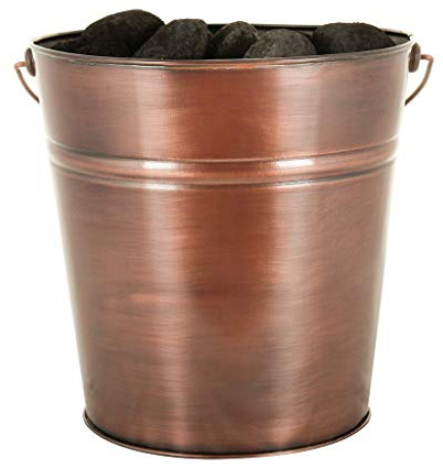 Copper Kindling Fireside Scuttle Bucket 17L Fireside Log Coal Basket