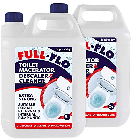 FULL-FLO Toilet Macerator Descaler & Cleaner – Extra Strong - Suitable for All Pump Units Including Saniflo (10L)