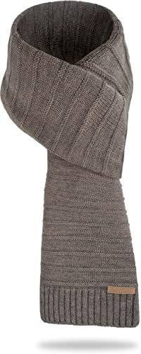 normani Weicher und Warmer Winterschal mit Wolle - hochwertiger Strick für Damen und Herren - vielseitige Länge, Elegantes, schlichten Design Farbe Beige