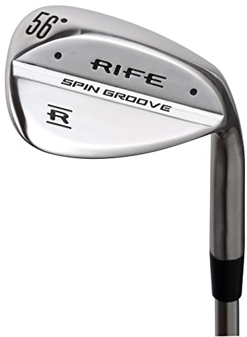 Rife Spin Groove Plus Inch Over Mens Standard Right Handed Golf Wedge Set 56 Degree Sand SW Bite Grooves