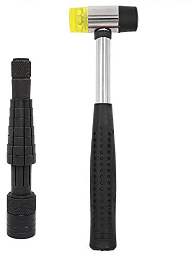Ring Stretcher Finger Wedding Band Sizers- Dual Head Plastic and Rubber Hammer Metal Mallet for Jewelers