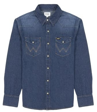 Wrangler Herren 27mw Shirt, Dark Stone, 4XL EU