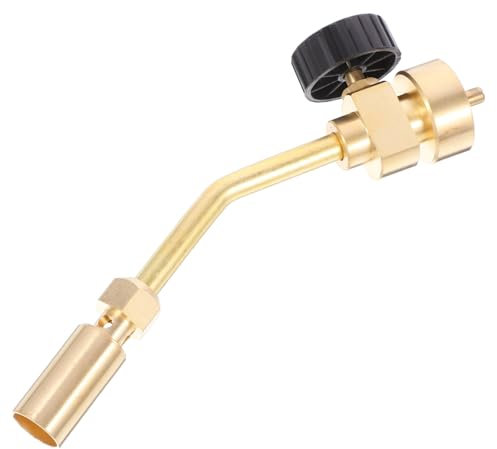 Lurrose Kühlung Flammensprinkler Lötbrenner Lötlampe Fackel Tragbare Schweißbrenner Schweißzubehör tragbare Taschenlampe Karte Gasbrenner Schweißbrenner-Kit Messing Gelb