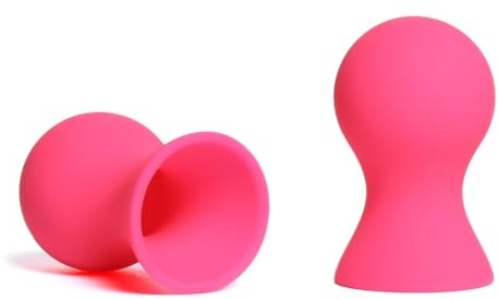 Kutocesy Pinzas pezones eróticos de silicona para mujeres con pezones planos o invertidos juguete sexual hombre suave BDSM estimulador de senos (Pink)