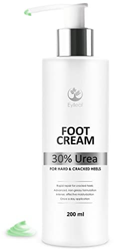 Eylleaf Fußcreme 30% Urea - Creme für Trockene Haut Füße und Rissige Fersen 200ml