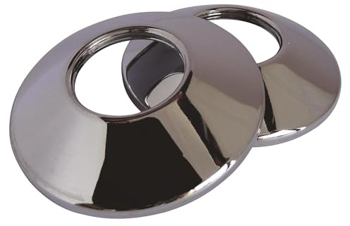 SOMATHERM FOR YOU, Rosace conique chromée Ø60mm - Lot de 2 - Raccord 20/27 - Idéale pour habiller le contour des robinets et tuyauteries - Finition élégante et discrète