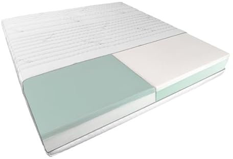 AM Qualitätsmatratzen Premium Partnermatratze 180x200cm H3 H4 24cm - Made in Germany & Oeko TEX Siegel - 1000 Federn Partner Taschenederkernmatratze 180x200 mit 2 Härtegraden & Lyocell Bezug