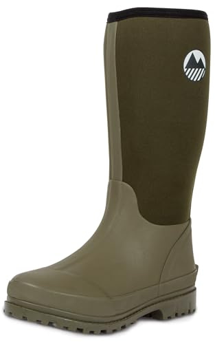 Lakeland Active Women's Rydal Neoprene Insulated Rubber Wellington Mucker & Yard Boots - Moss Green - 7 UK