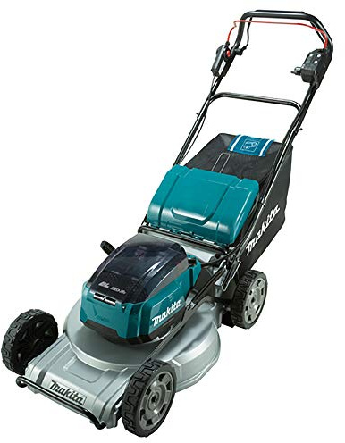 Makita DLM533PT4 Twin 18V (36V) Li-ion LXT 53cm Rasaerba Brushless completo di 4 batterie da 5,0 Ah e caricatore a doppia porta, blu