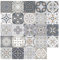 72 Stück Fliesenaufkleber, Retro Mosaik Wandfliesenaufkleber Marokkanischen Stil Selbstklebende Fliesen überträgt Aufkleber DIY für Küche Badezimmer Home Decor (72 Stück, 10 x 10 cm)