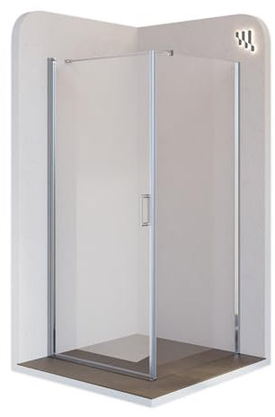 Duschkabine 100x100x190 cm Eckdusche mit Fronteinstieg - Links und RECHTS montierbar! aus 6mm ESG Nano Sicherheitsglas #558
