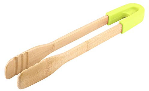 Pinze per Alimenti da Cucina, Pinze per Barbecue in Legno Pinze per Alimenti a Buffet Bistecca di Pane Pinza da Cucina Strumento per Servire, Servire, Barbecue, Insalata, Buffet, Forno(verde)