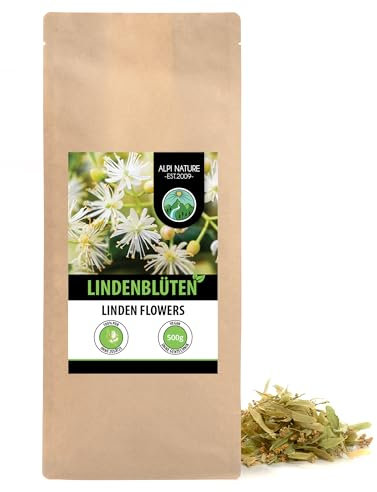 Alpi Nature Linden Tea 500g 1.1 lb, Dried Linden Leaves with Blossoms, Blossom Tea Loose