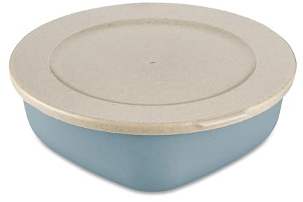 Koziol Connect Box 1,3 mit Deckel 1,3 L Nature Flower Blue 7275716