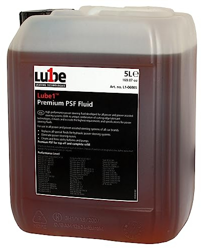 Lube1 Premium PSF - 5L I Premium Servolenkung Öl für alle Servopumpenlenkungen in PKWs & leichten Nutzfahrzeugen I Lenkungsöl Für Kfz - Werkstätten