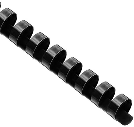 Binditek Plastic Binding Combs, 21 Ring, 100 Sheets (80gsm) Capacity, 14mm A4 Comb Binder Spines, Pack of 100, Black, for Students and Coworkers