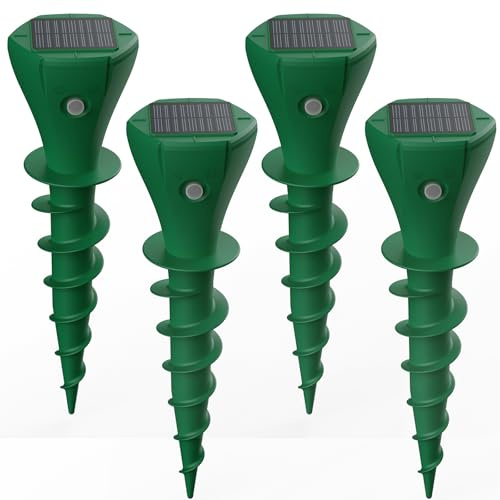 Maulwurf Vertreiber–Maulwurfschreck solar Testsieger, Geeignet zur Vertreibung von Maulwürfe 4 Pack