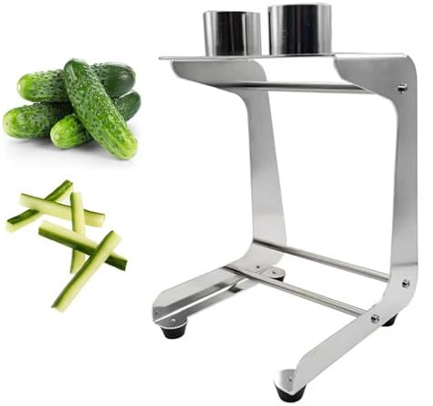 Taglierina manuale per cetrioli, affettaverdure con 2 lame, veloce per carote per insalata, cucina, sushi, preparazione dei pasti, diametro di taglio 45 mm