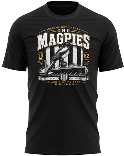The Magpies Mens Supporter T Shirt - Nottingham Notts Black White Army Football Tshirt Tee Fans Supporters Promo Top