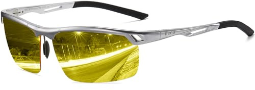DUCO Lunettes de Conduite de Nuit Anti-phare Anti-éblouissement Polarisées 8550Y