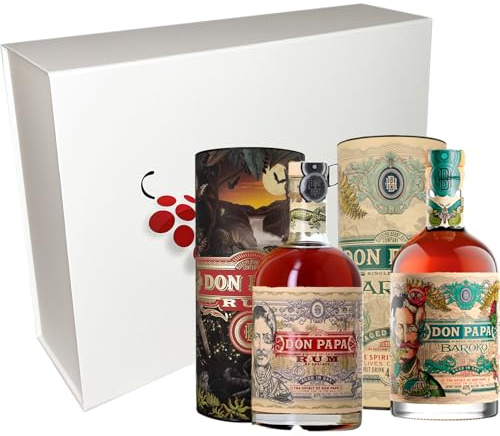Vinaddict Rum Geschenkbox - Don Papa 7 Jahre alt und Don Papa Baroko. 2x70cl.