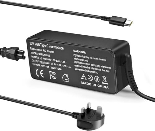 USB C Laptop Charger, 65W Fast Charger for Lenovo Thinkbook 14 14s 16 15 13x 13s Plus G1 G2 G3 G4 G4+ G6 G7 ThinkPad X1 X13 T14 T15 E14 E15 Yoga 7i 9i Type C AC Power Adapter