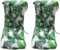 Cojin con Respaldo para sillones de Interior y Exterior. Cojín con Respaldo para Sillas de terraza. Cojines Acolchados para sillas terraza. (Pack 2 Unidades, Rama Verde)