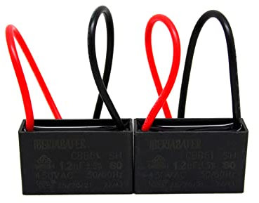 Iberiabafer Condensador Capacitor Premium CBB61 SH 1.2uF 450V AC ±5% 25/70/21 50/60Hz Arranque y Funcionamiento para Aire Acondicionado - Ventilador - Lavadora - Bomba de Agua y Extractor de Aire