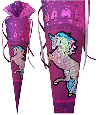 Schultüte Einhorn,passend zum Classy Molly,Dreamy Unicorn Nuala, Eyela,Olivia Pferd, für Mädchen, genäht, mit Name versehen