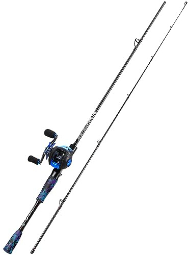 Sougayilang MX-2 Fiskespö Combo 1,8 m/2,1 m (2,1 m/2,1 m) betesrulle för gädda, abborre, gädda, gädda, gädda, gädda, gädda, gädda