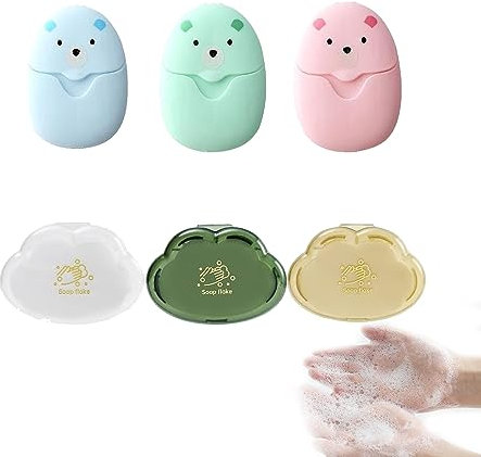 6 Scatole Fogli di Sapone Portatile Sapone(50 Fogli/Scatole), Scatole Fogli Saponette Sapone In Carta Portatile Fogli Sapone Per Il Campeggio Da Viaggio All'Aperto In Movimento, 300 Fogli Di Sapone