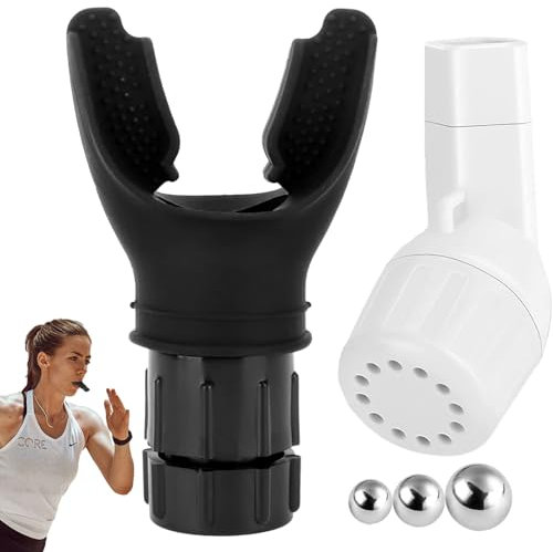 2 Pezzi Dispositivo per Esercizi e Espansore Polmonare di Respirazione con 3 Palline Set, Allenatore Polmonare Portatile e Professionale per Esercizi Polmonari, Migliora La Capacità Respiratoria