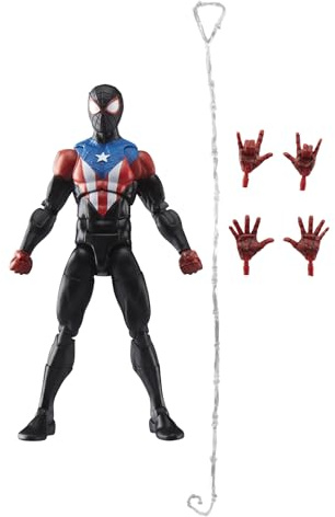Marvel Legends Series Gamerverse Miles Morales, Traje Boricua, Figura de acción de Spider-Man