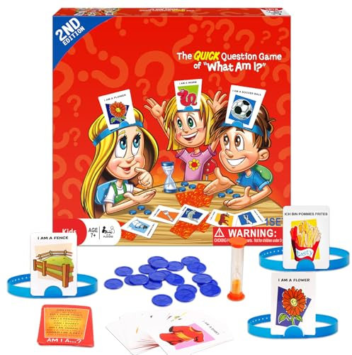 Pynvxo Bilderratespiel Wer Ist Es Spiel, Ratespiel für Kinder, Lustiges Family Erraten Spiele, wer Bin ich Spiel Brettspiel für Kinder ab 6 Jahren für Familien und Partyspaß- Deutsche Version