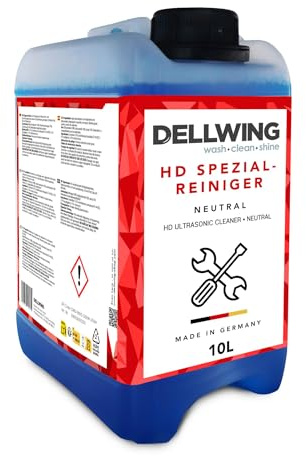 Dellwing HD Limpiador especial 10 l, concentrado neutro para limpieza de joyas, monedas y oro, fabricado en Alemania