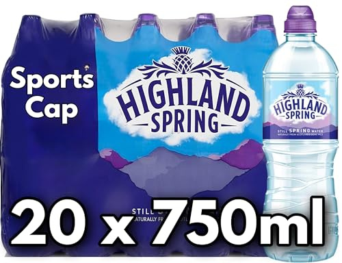 High land Still Water Natural Mineral Water - Sports Cap 750ml - Pack of 20
