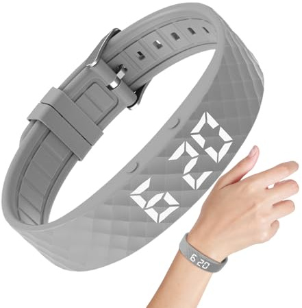 Bracelet d'Alarme Silencieuse,Montre Portable avec Minuterie Silencieuse | Bracelet Avec Alarme Vibrante Ajustable,Pour Femmes Et Hommes Et Et Seniors Et Personnes Âgées Et Adultes Et Filles