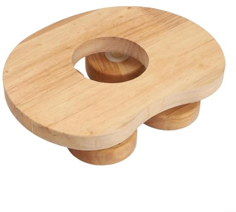 Träbastu nackstöd med ergonomisk roterbar design för nack- och huvudstöd, kompakt 23 x 17 x 6 cm bastukudde tillbehör för avkoppling i bastu