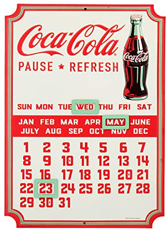 Open Road Brands Calendrier Coca-Cola Plaque en métal embossé