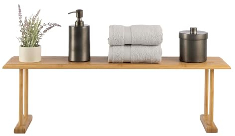 Bamboo Sink Shelf - Countertop Organizer Kitchen, Bathroom, Bedroom, Office - Space-Saving Storage for Soap, Sponges, and Cleaners by Lavish Home