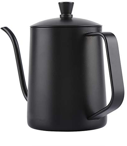 Caffettiera a collo d'oca lungo in acciaio inox Pour Over Kettle Nero 550Ml Caffè