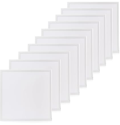 Brightex, 10X led Ceiling Panel Lights 48w 4320 Lumen 600x600mm Square Tiles Flat Ultra Slim Office Shop Company Cool White with Driver