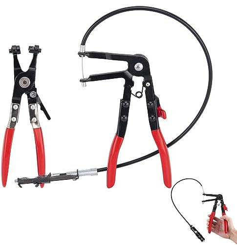Shockassist Alicates Abrazaderas Coche 2 Piezas, Alicates Abrazaderas de Mangueras con 65 cm Cable Alambre, Alicates de Presion para Manguitos del Coche para Radiador, Resortes, Tuberías