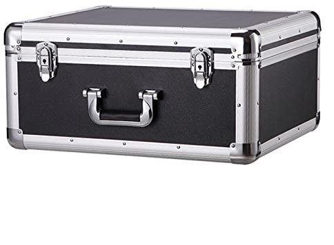 Werkzeugkiste Werkzeugkasten aus Aluminium, Werkzeugkasten, Aktenkoffer, tragbare Aufbewahrungsbox, abschließbar, Pillenetui, geeignet for Arbeitsplatz und Familie, schwarz werkzeugkasten (Color : A