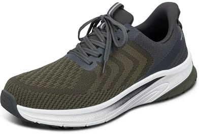 Orthofeet Men's Orthopedic Hands-Free Tilos Slip-On Sneakers, Olive, 11.5