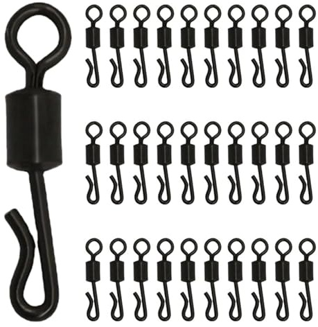 30 Pieces Quick Change Swivels Fishing Barrel Swivel Rolling Fishing It Is A Necessary Fishing Accessory For Anglers