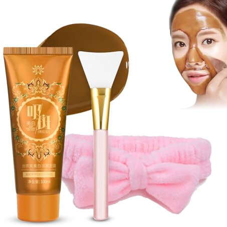 Gesichtsmaske zur Entfernung dunkler Flecken, Spots Peel off Maske Gesicht mit Haarband, Deep Skin Clean, Verbessern Mattheit, Glätten Hautton, Hautstraffend & Verjüngend, Blackhead Remover