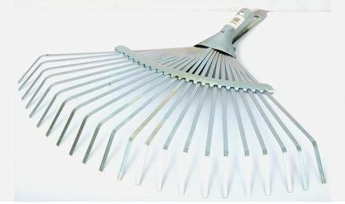 pokm toolsmarket Râteau à feuilles réglable en métal avec 22 dents, râteau de jardin, râteau à feuilles, largeur jusqu'à 45 cm, râteau à gazon en métal sans manche